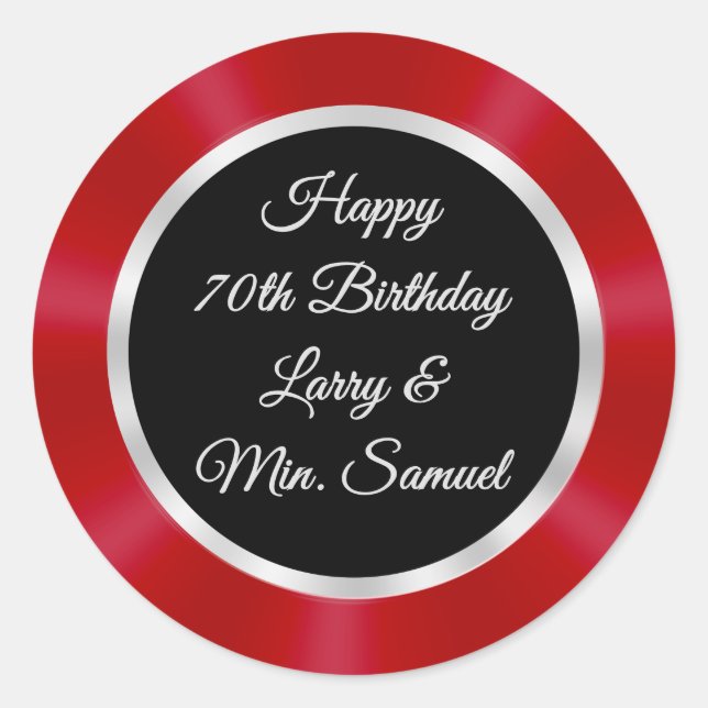 Special Order, Larry 70th Birthday Stickers (Front)