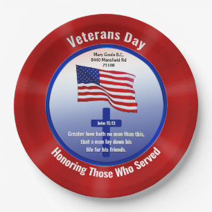 Special Order, Veterans Day Paper Plates