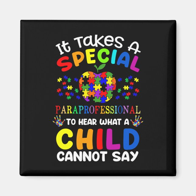Special Paraprofessional Autism Awareness  Magnet (Front)