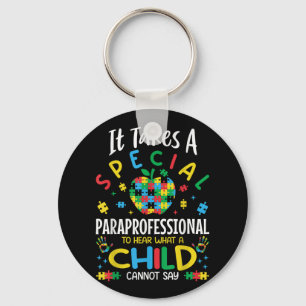 Special Paraprofessional Autism Awareness Teacher Key Ring