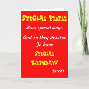 Special people-Ex wife birthday cards