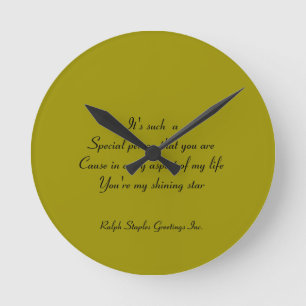Special person round clock