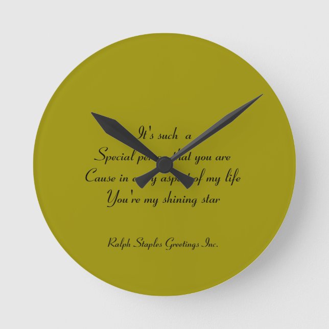 Special person round clock (Front)