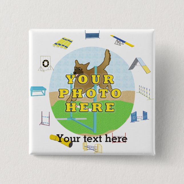 Special Personal Dog Agility 15 Cm Square Badge (Front)