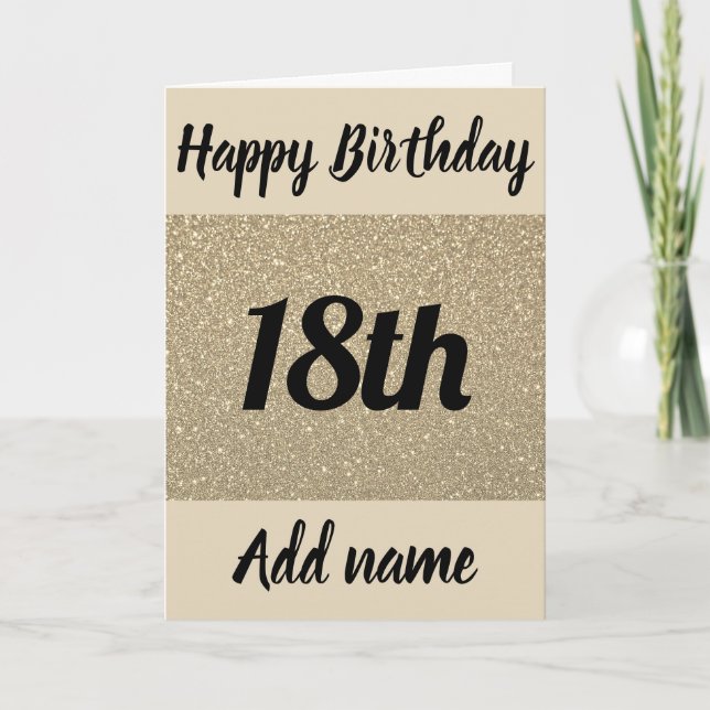 Special personalised 18th birthday card (Front)