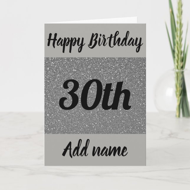 Special personalised 30th birthday card (Front)