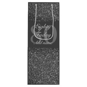 special personalised age birthday gift bag 80th
