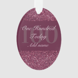 Special personalised birthday ornament gift 100th