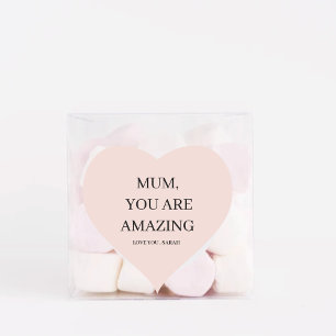 Special Personalised MUM You Are Amazing Gift Heart Sticker