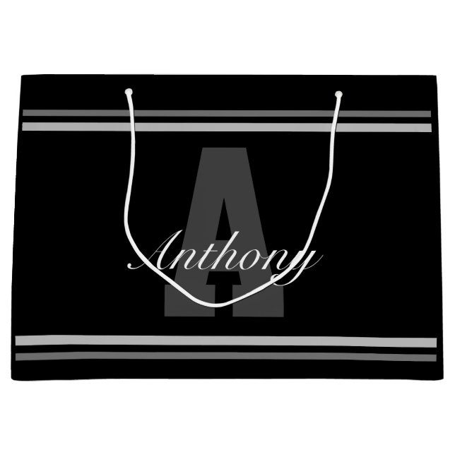 Special personalised typography name gift bag (Front)