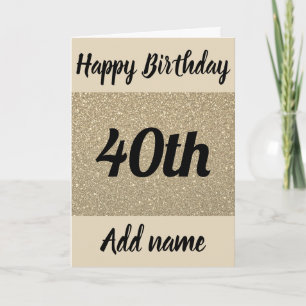 Special personalized 40th birthday card