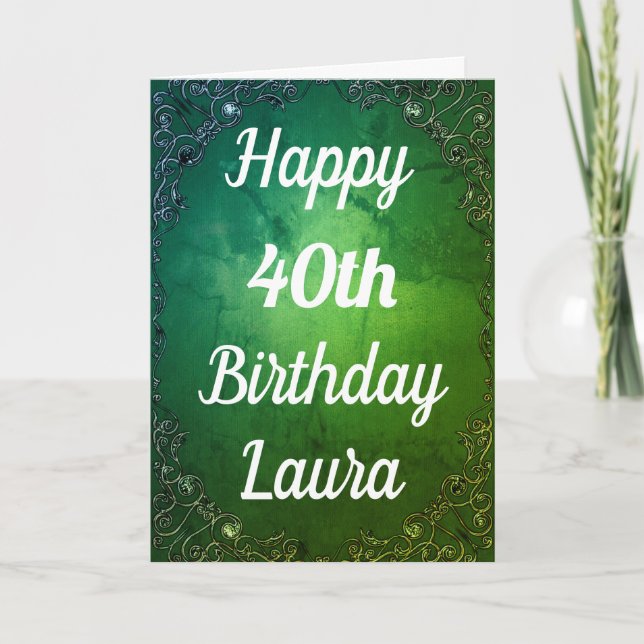 Special personalized age & name birthday card (Front)