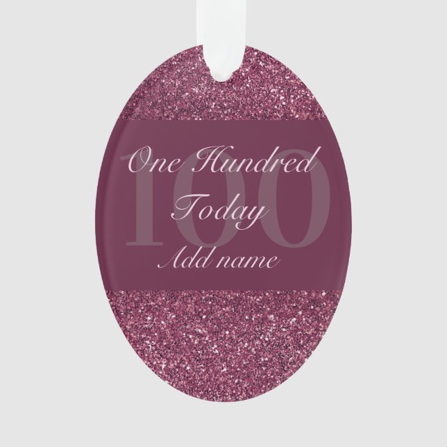 Special personalized birthday ornament gift 100th (Front)