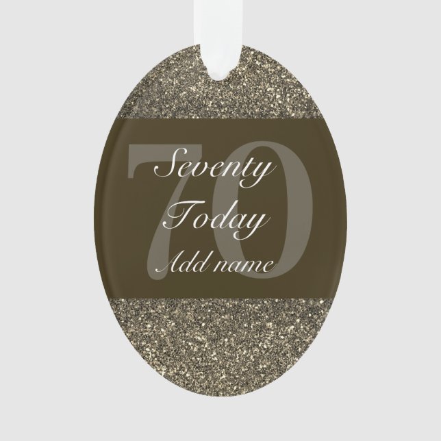 Special personalized birthday ornament gift 70th (Front)