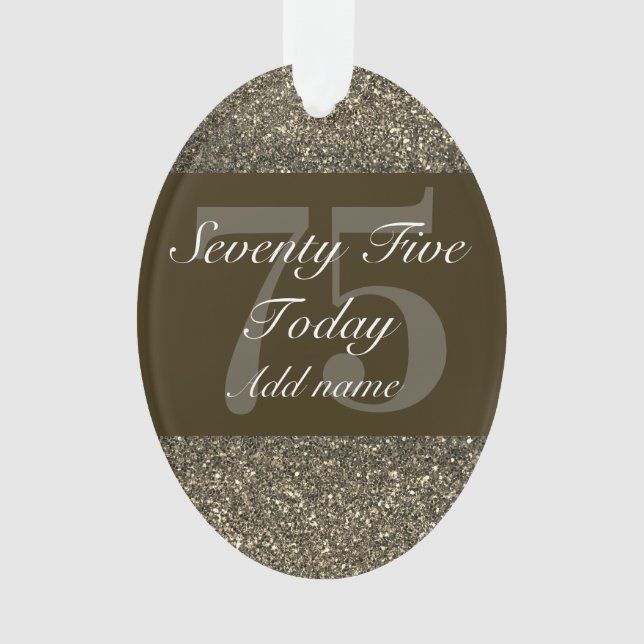 Special personalized birthday ornament gift 75th (Front)