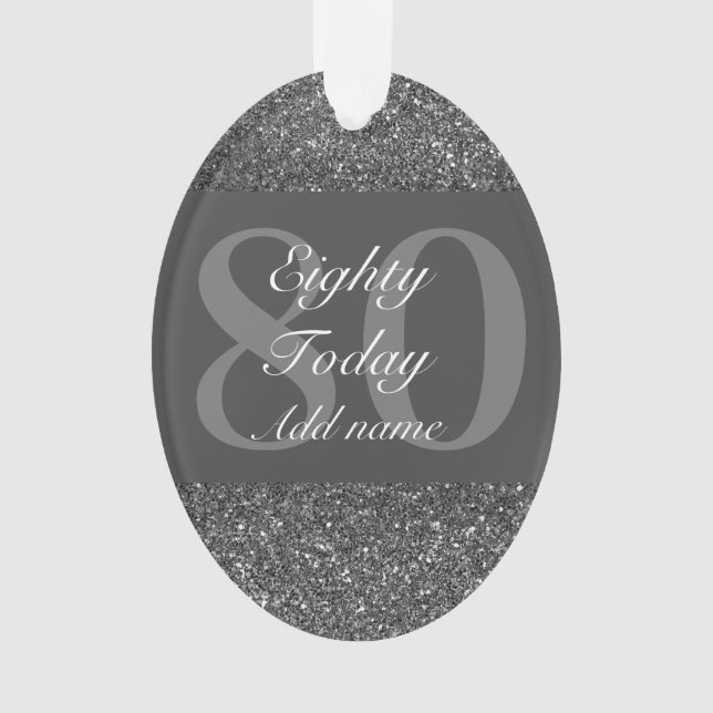 Special personalized birthday ornament gift 80th (Front)