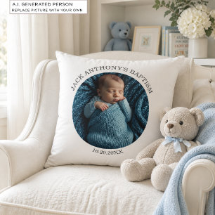 Special Photo Boy's Baptism Cushion