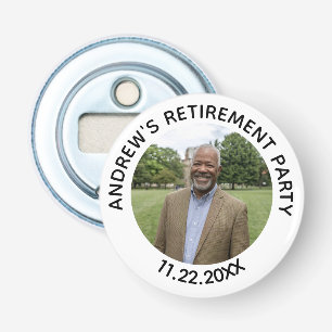 Special Photo Elegant Retirement Party Bottle Opener