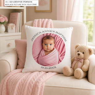 Special Photo Girl's Baptism Favour Cushion