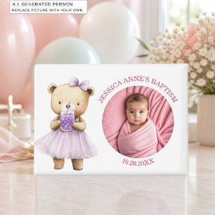 Special Photo Girl's Baptism Favour Magnet