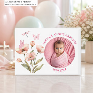 Special Photo Girl's Baptism Favour Magnet
