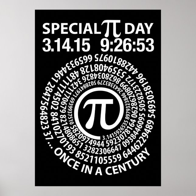 Special Pi Day 2015, Spiral Poster (Front)