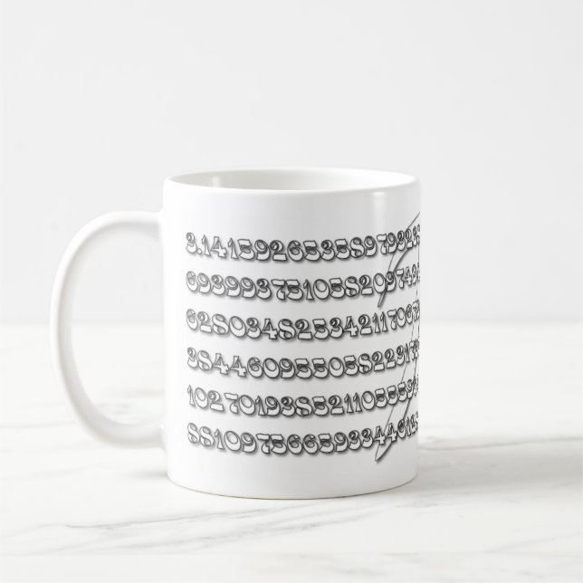 Special Pi Mug for Math Geeks (Left)