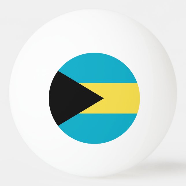Special ping pong ball with Flag of Bahamas (Back)