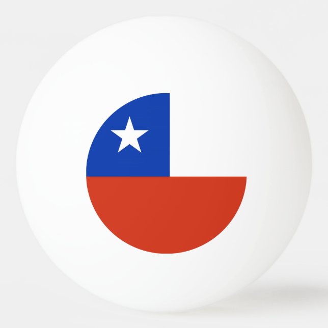 Special ping pong ball with Flag of Chile (Back)