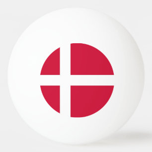Special ping pong ball with Flag of Denmark