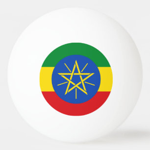 Special ping pong ball with Flag of Ethiopia