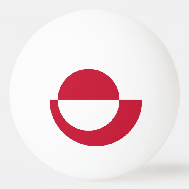 Special ping pong ball with Flag of Greenland (Back)