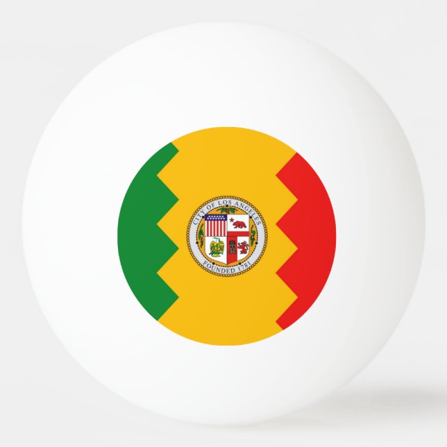 Special ping pong ball with Flag of Los Angeles (Back)