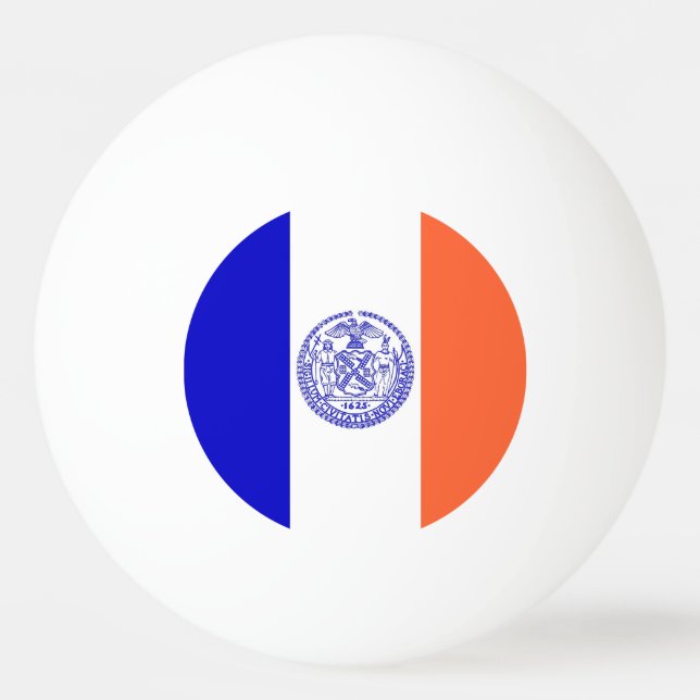 Special ping pong ball with Flag of New York City (Back)