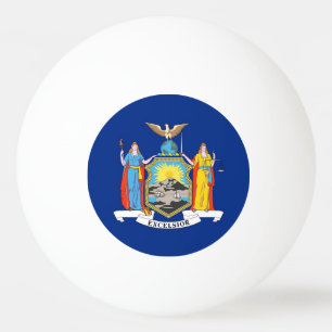 Special ping pong ball with Flag of New York State