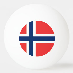 Special ping pong ball with Flag of Norway