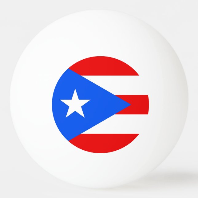 Special ping pong ball with Flag of Puerto Rico (Back)