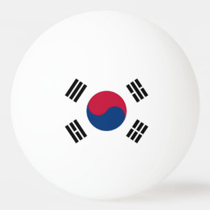 Special ping pong ball with Flag of South Korea