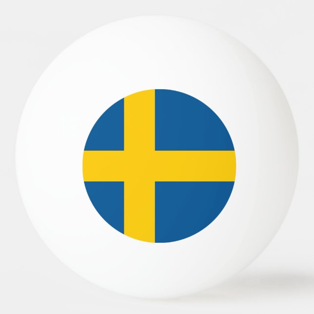 Special ping pong ball with Flag of Sweden (Back)