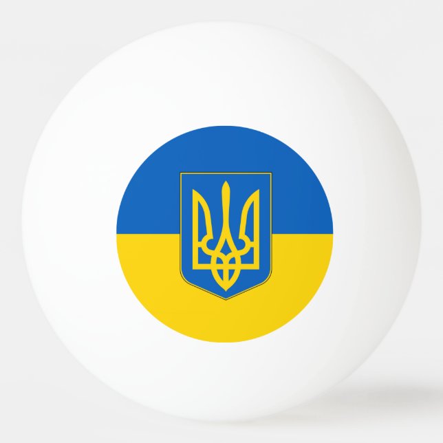 Special ping pong ball with Flag of Ukraine (Back)