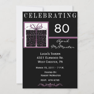 Special Present 80th Birthday Party Invitation