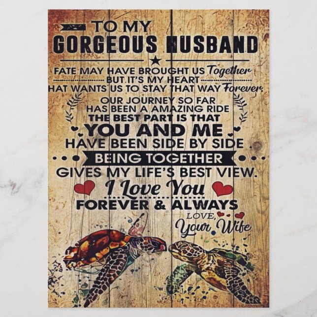 Special Present For Dad | To My Husband Letter | Menu (Front)