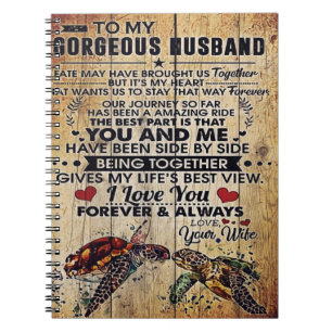 Special Present For Dad To My Husband Letter Notebook