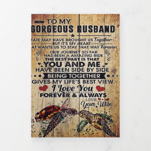 Special Present For Dad To My Husband Letter Tri-Fold Announcement