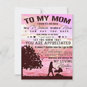 Special Present For Mum To My Mum Letter Invitation