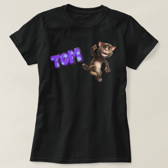Special Present My Talking Tom Cat Cartoon And Gam T-Shirt (Design Front)