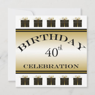 Special Presents 40th Birthday Party Invitations