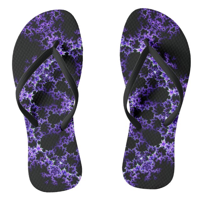 Special Purple & Black Thongs (Footbed)