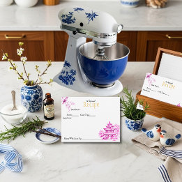 Special Recipe Chinoiserie Pink Card