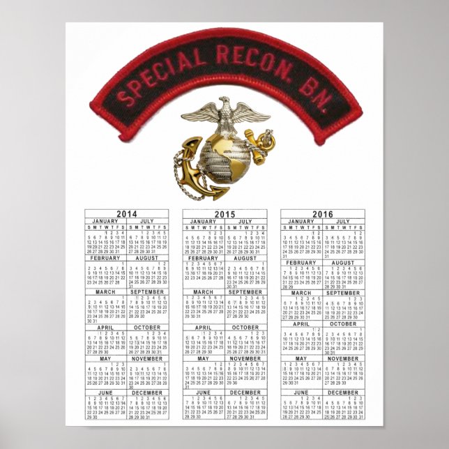 SPECIAL RECON BATTALION USMC POSTER (Front)